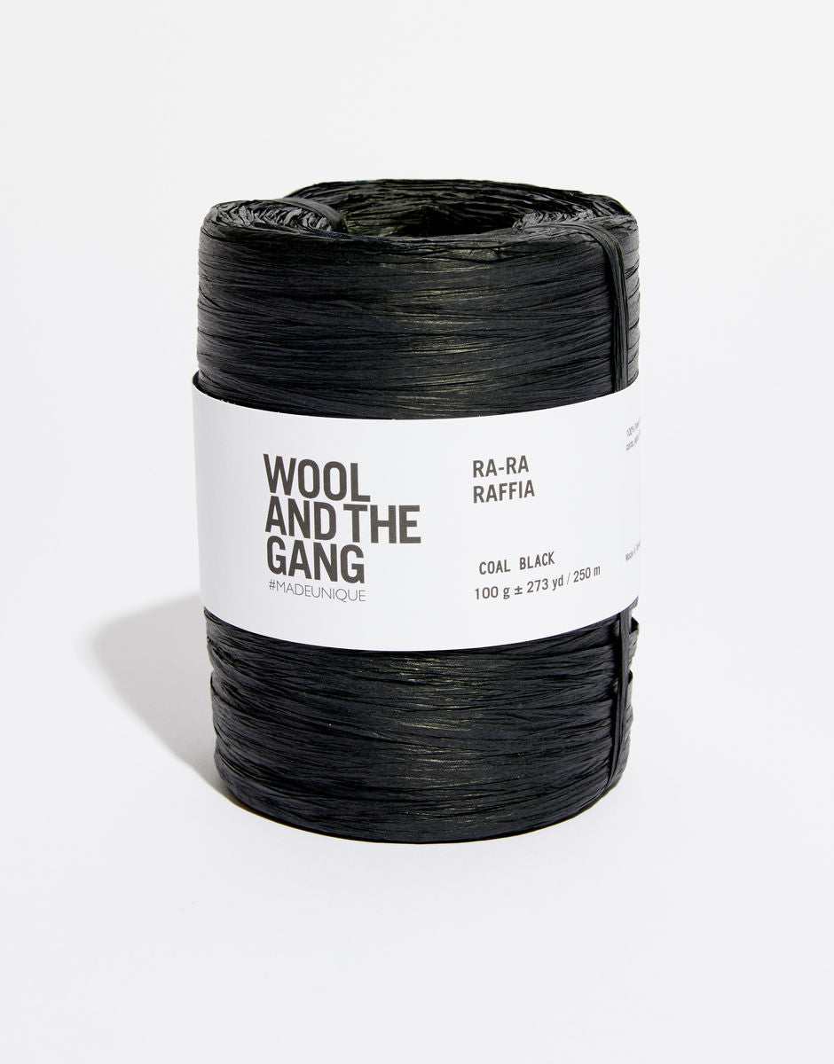Coal Black - Ra-Ra Raffia - Wool and the gang - Garntopia