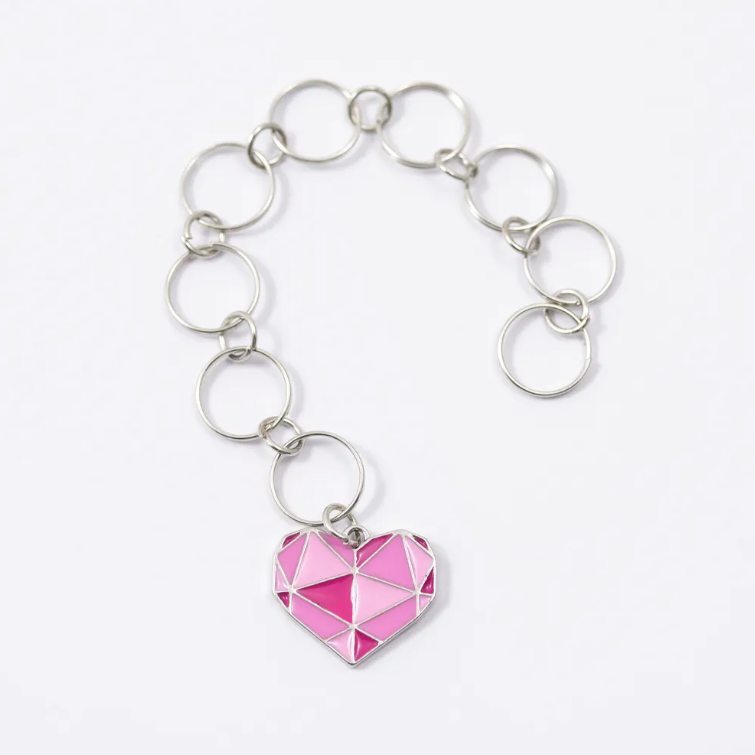 Strikkefisk - Hjerte rosa - Ukjent - Garntopia