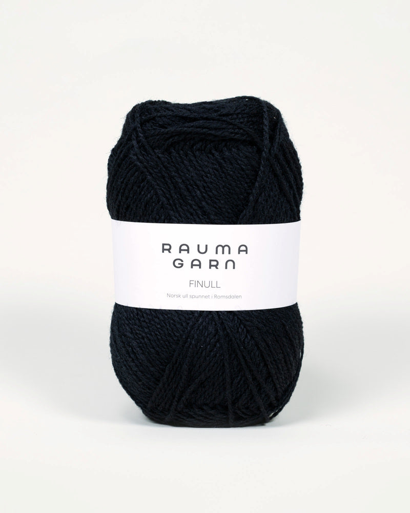 436 Svart -	Finull Pt2 - Rauma Garn - Garntopia