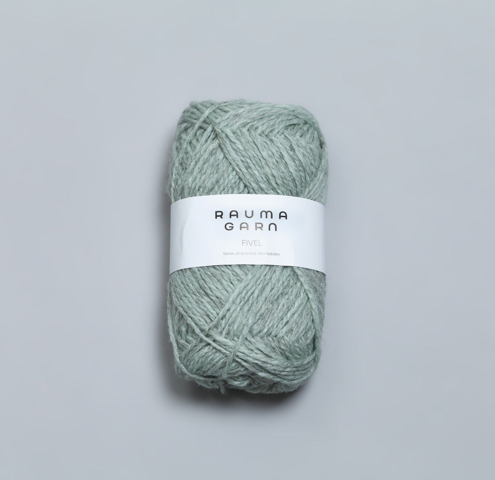 301 Mintgrønn melert -	Fivel - Rauma Garn - Garntopia