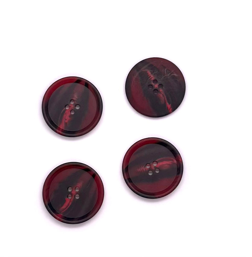 Knapp, Mørk Rosa - Resin - 30 mm