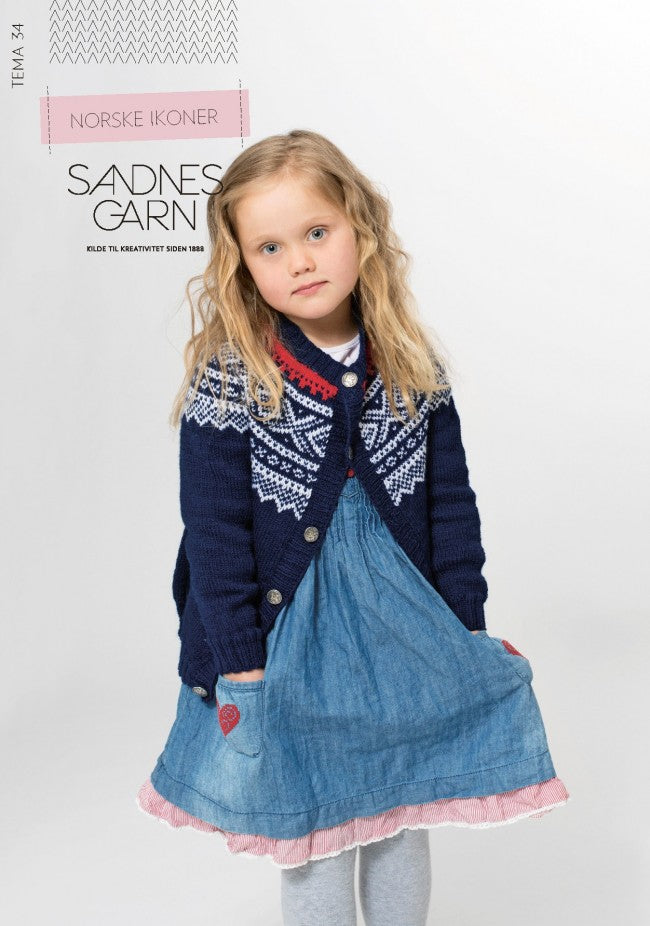 UTGÅTT Tema 34 - Norske Ikoner Barn - Sandnes garn - Garntopia