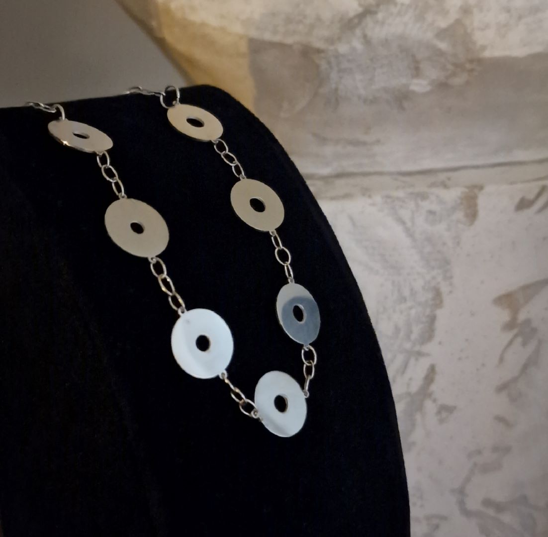 My Pearl - 7 Gauge Bracelet - Silver - SILFA ehf - Garntopia