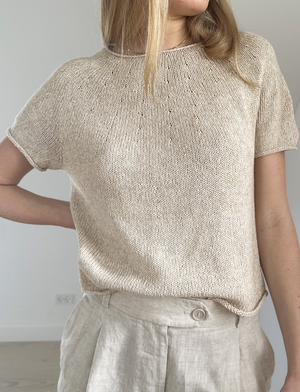 Le Knit - PLAIN YOKE TEE 20 - Papir - Lene Holme Samsøe - Garntopia