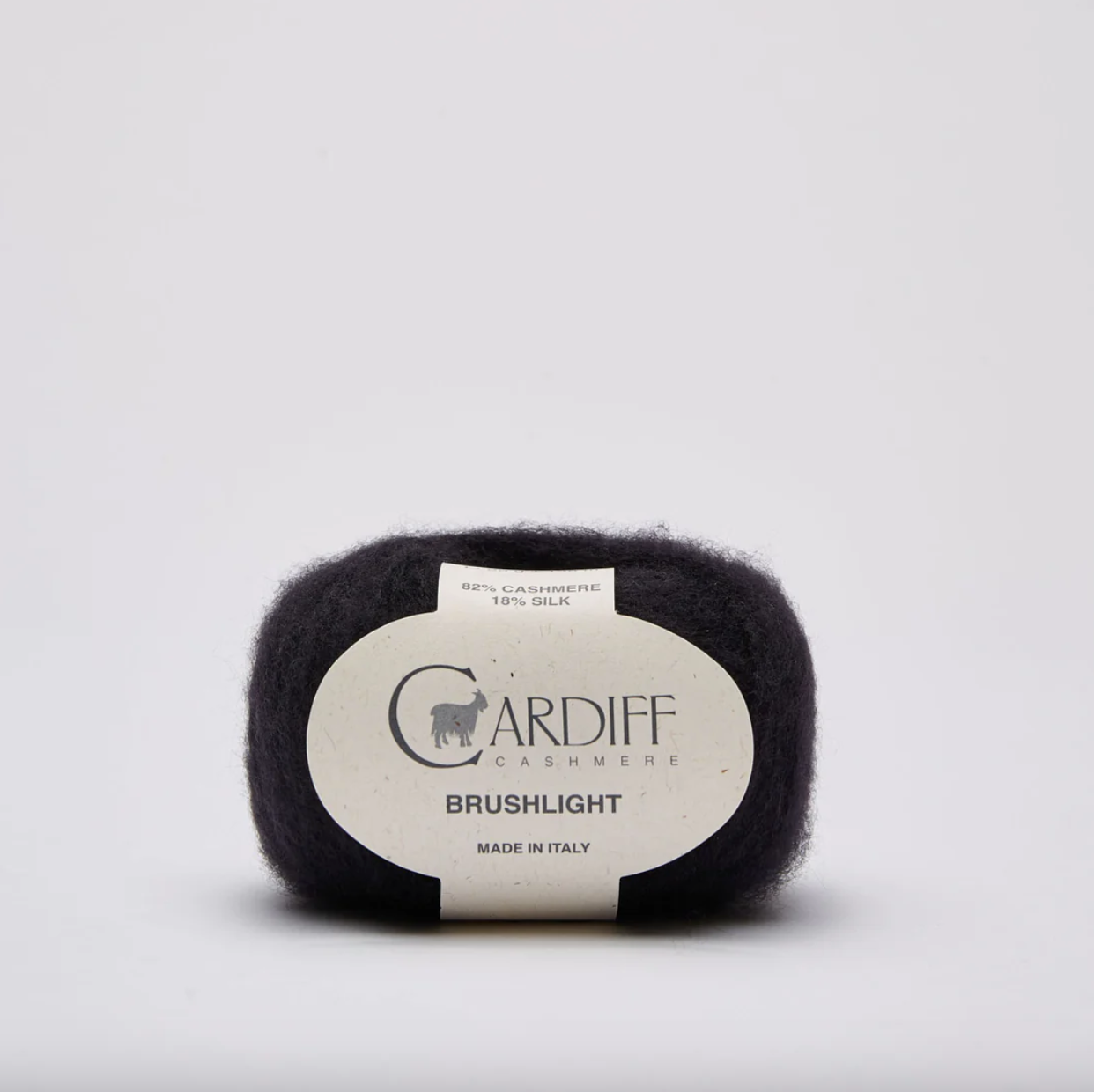 110 Black - Brushlight - Cardiff Cashmere - Garntopia