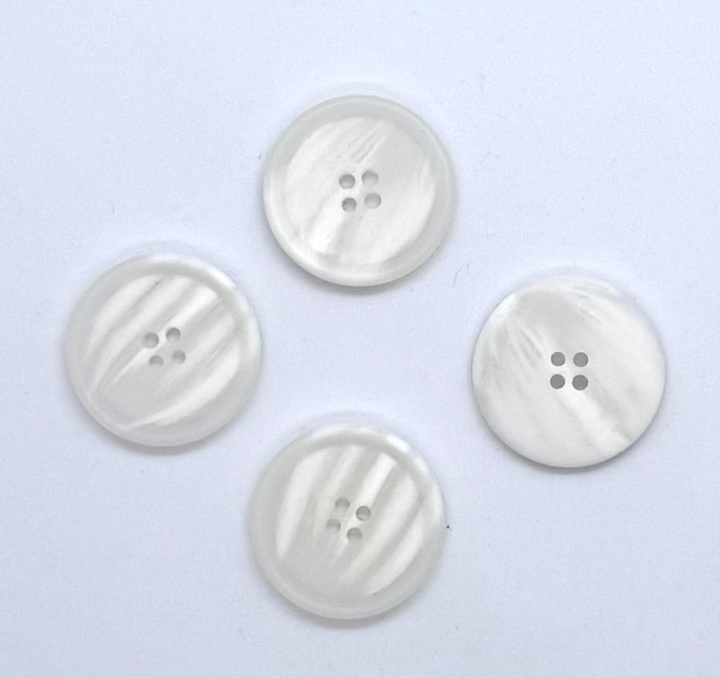 Knapp, Hvit - Resin - 30 mm - NEWOLD COMPANY - Garntopia