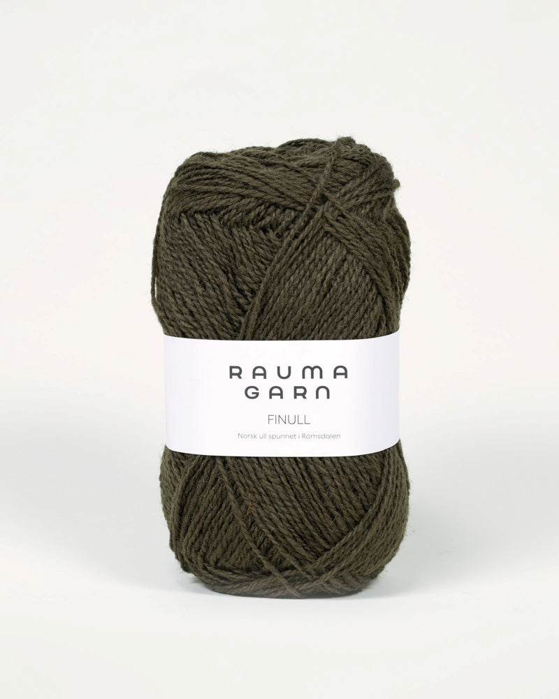 486 Mørk Mosegrønn -	Finull Pt2 - Rauma Garn - Garntopia