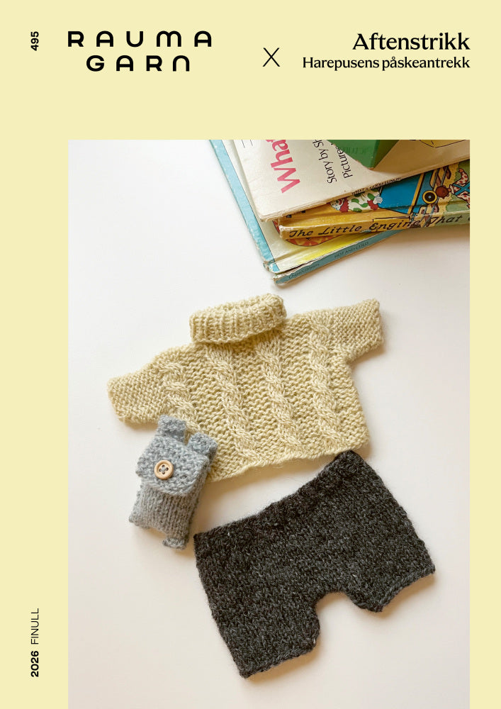 495 Harepusens Påskeklær - papiroppskrift - Rauma Garn - Garntopia