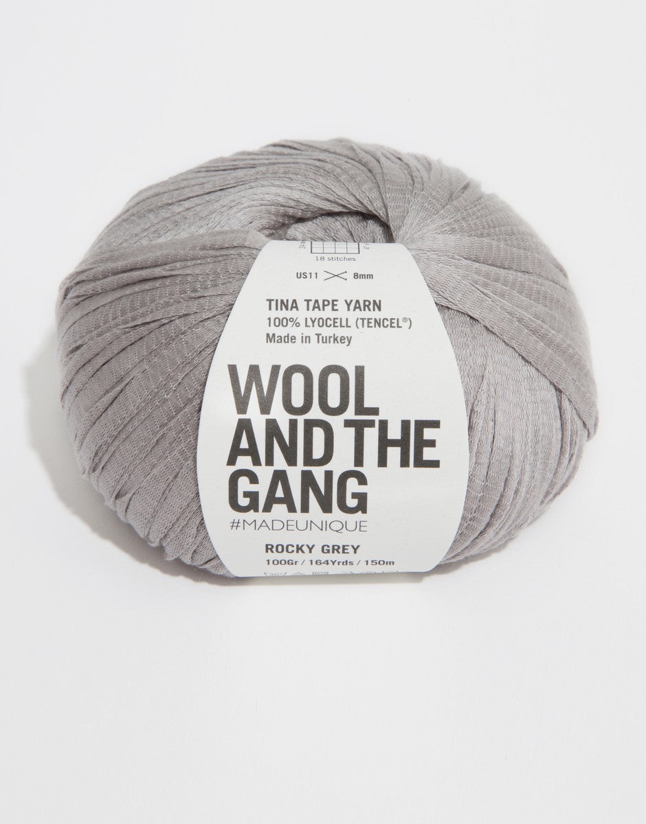 Rocky Grey - Tina Tape - Wool and the gang - Garntopia