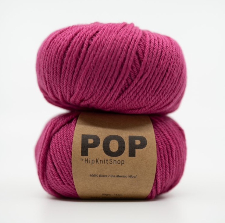 Raspberry Pink - Pop Merino - HipKnitShop - Garntopia