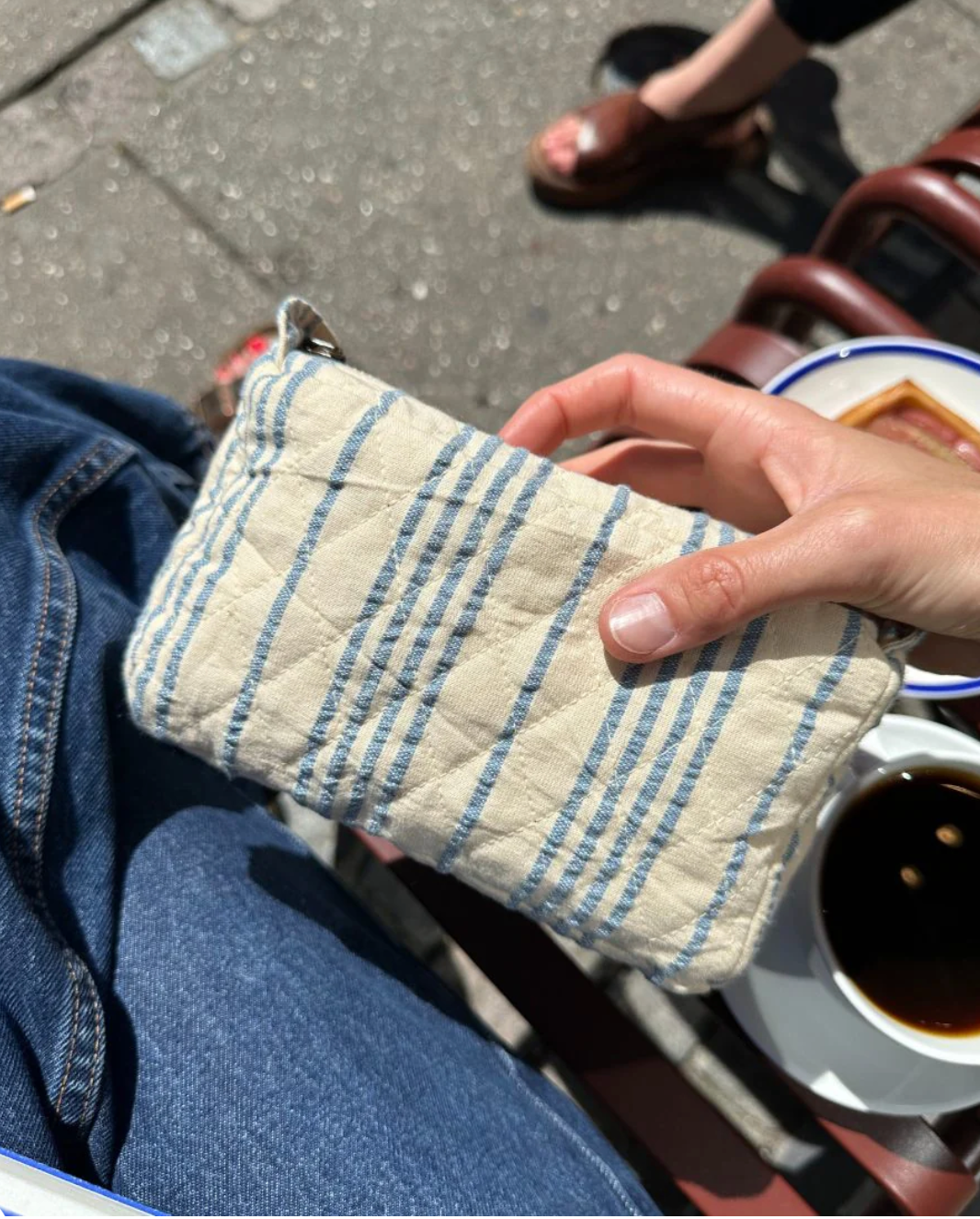Knitter's Tool Clutch - Striped Seersucker - PetiteKnit - Garntopia