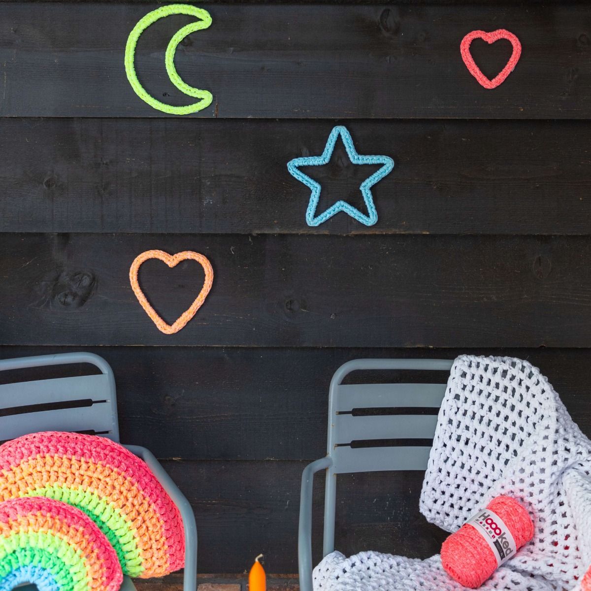 Stjerner 3 stk - Heklerammer - Hoooked Yarn - Garntopia