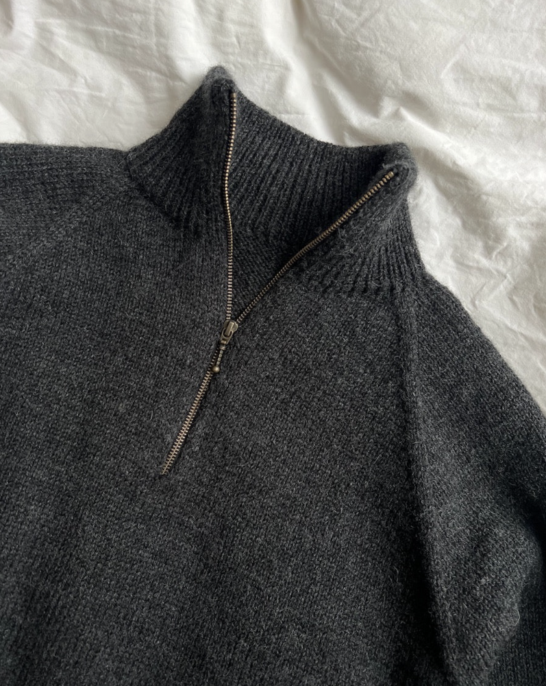 Zipper Sweater Light Man - Papir - PetiteKnit - Garntopia