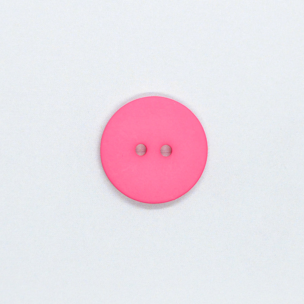 Plastknapp 2 hull - Bubblegum - 18 mm - Ukjent - Garntopia