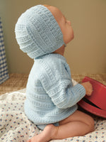 2407 - Sommerbaby - NR. 1 - FILLIP SWEATER, DIAPER PANTS & BONNET BABY - Sandnes garn - Garntopia