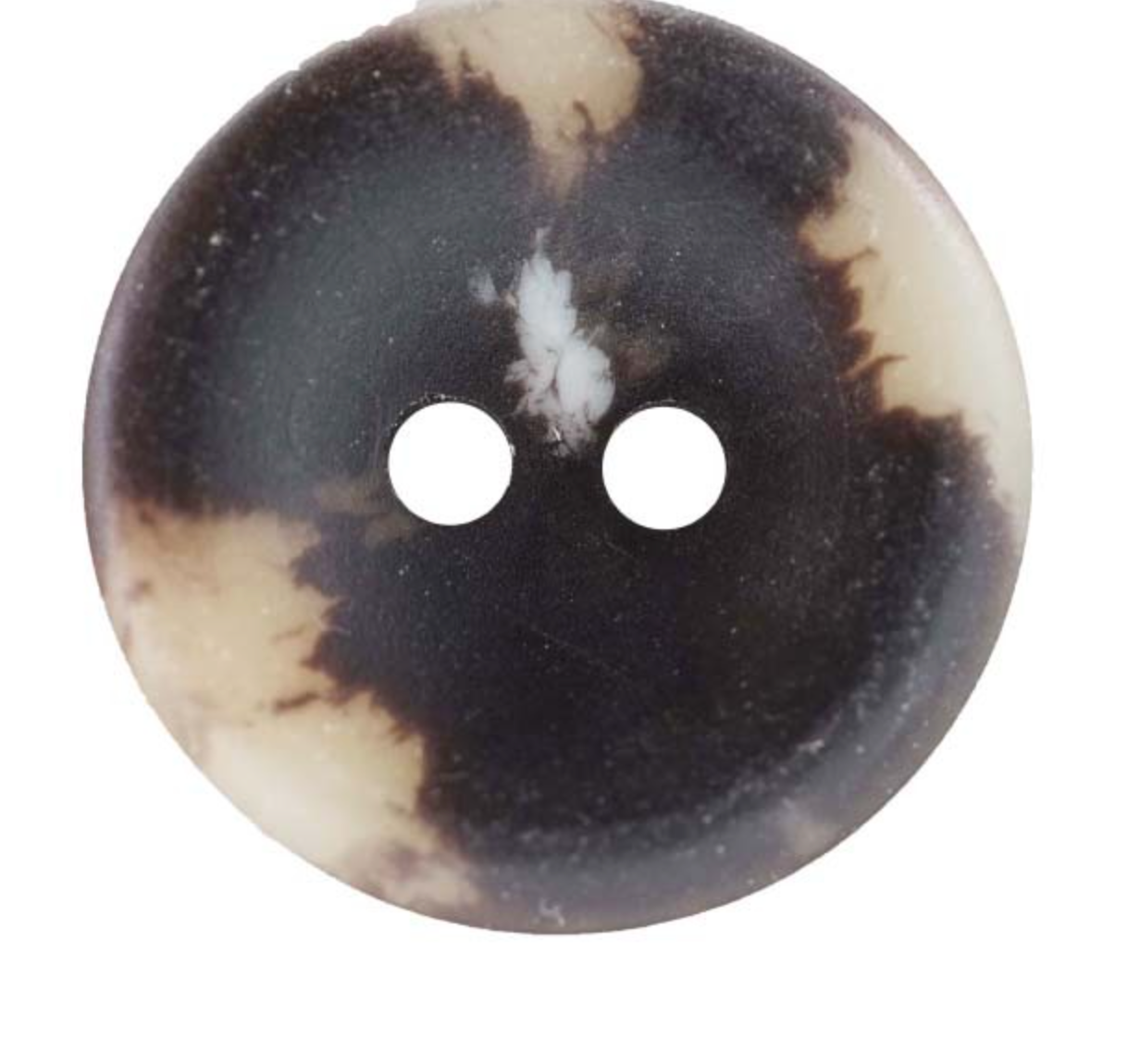 Knapp av galalitt - Mørk med lys - 18 mm - Deknofa - Garntopia