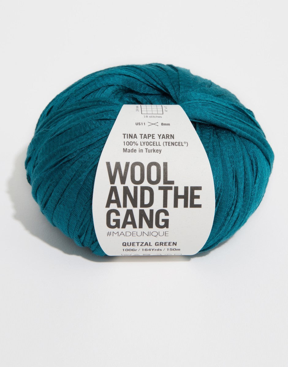 Quetzal Green - Tina Tape - Wool and the gang - Garntopia