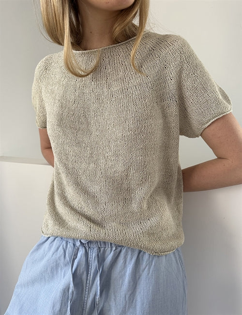 Le Knit - Plain Yoke Tee 22 - Papir - Lene Holme Samsøe - Garntopia