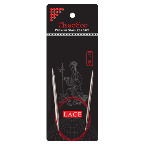 Red Lace Circular Needle 80 cm - 8 mm