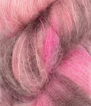 UTGÅTT 4700 Pink Berries -	Tynn Silk Mohair Print - Sandnes garn - Garntopia