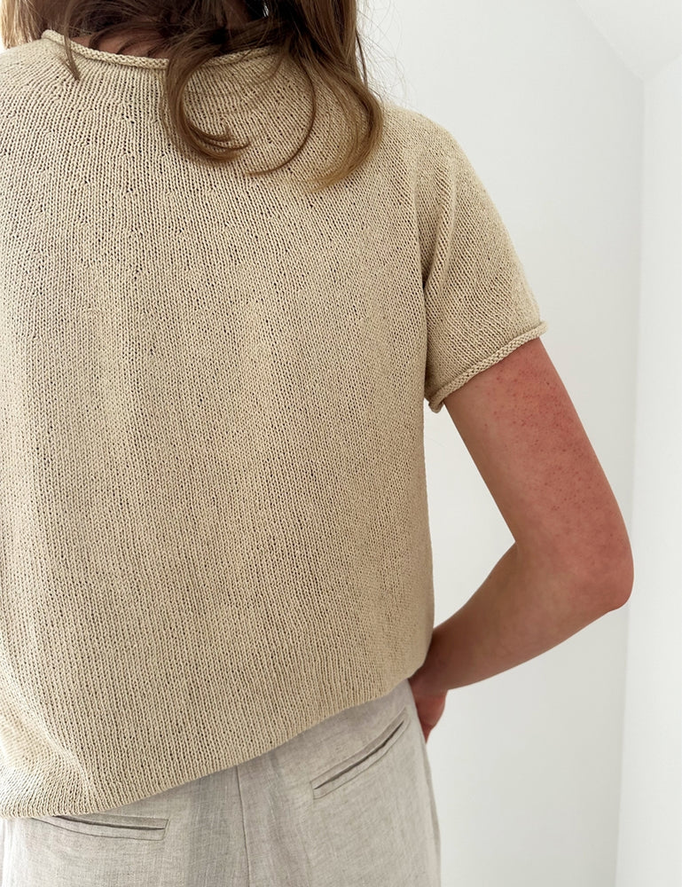 Le Knit - Plain Yoke Tee 28 - Papir - Lene Holme Samsøe - Garntopia