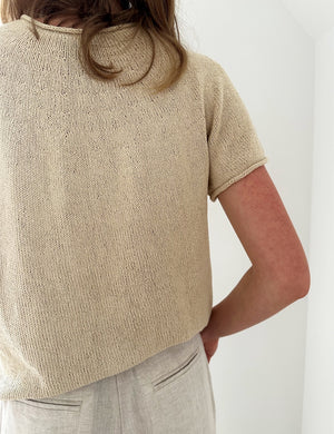 Le Knit - Plain Yoke Tee 28 - Papir - Lene Holme Samsøe - Garntopia