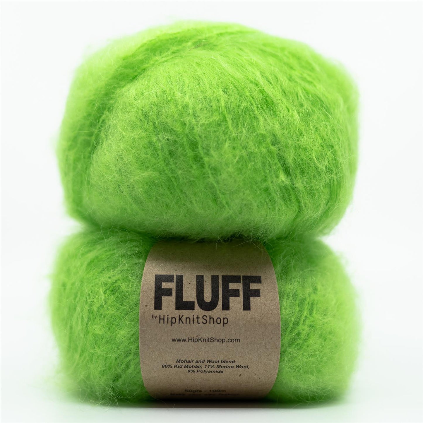 Neon Lights Green - Fluff - HipKnitShop - Garntopia