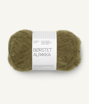 9873 Dark Olive -	Børstet alpakka - Sandnes garn - Garntopia