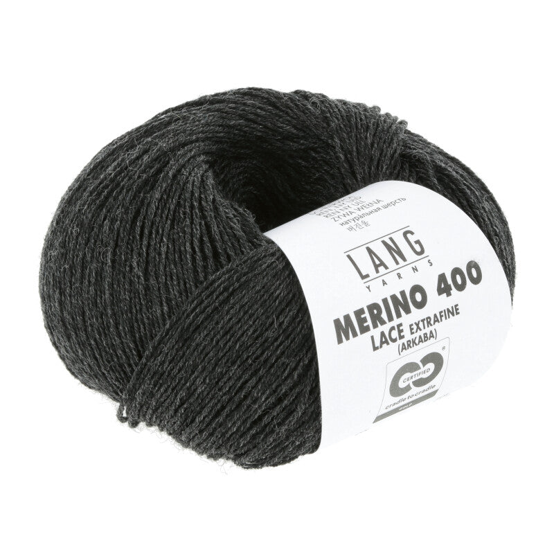70 Anthracite Melange -	Merino 400 Lace - Lang Yarns - Garntopia