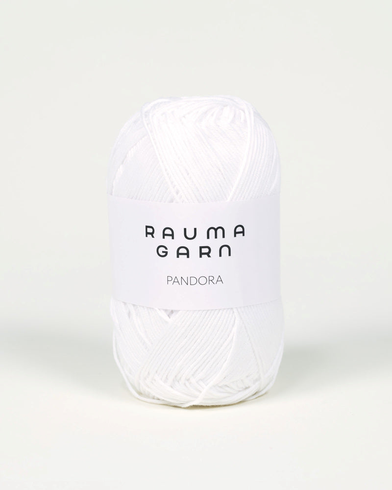 296 Hvit -	Pandora - Rauma Garn - Garntopia