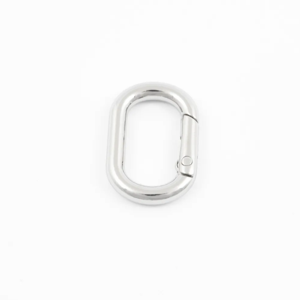 Karabinring Sølv - 22x12 mm AC4040