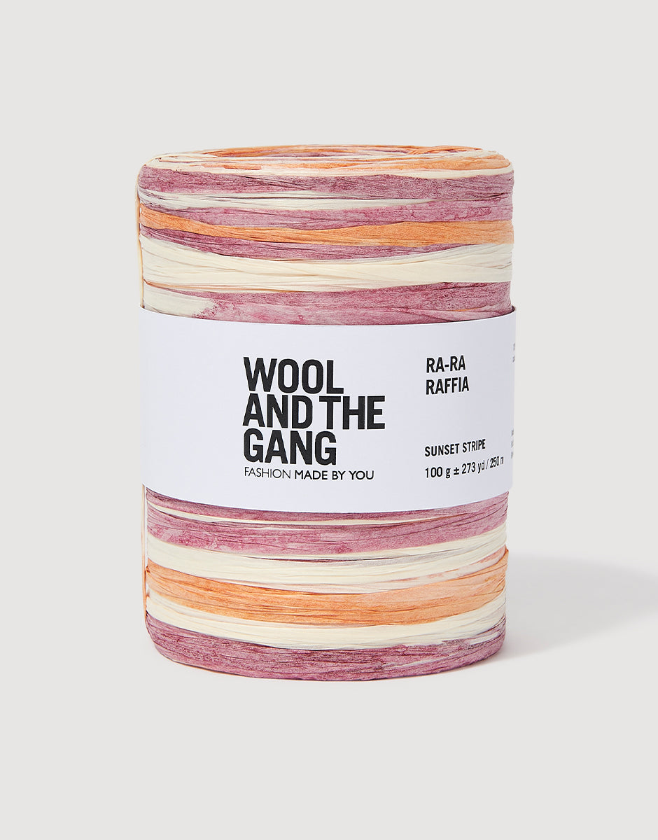 Sunset -  Ra-Ra Raffia Stripe - Wool and the gang - Garntopia