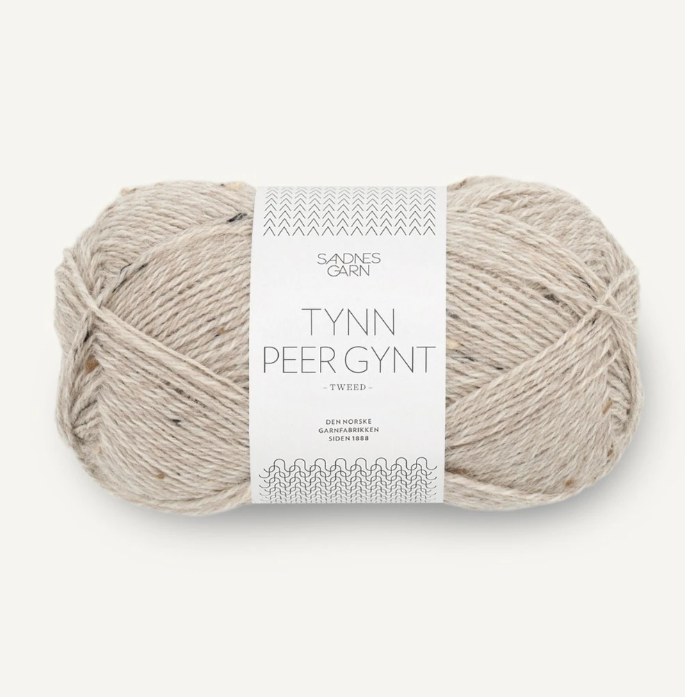2655 Gråbeige Tweed - Tynn Peer Gynt - Sandnes garn - Garntopia