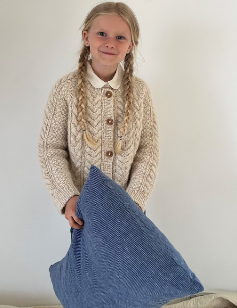 Le Knit - Siri Cardigan Junior - Papir