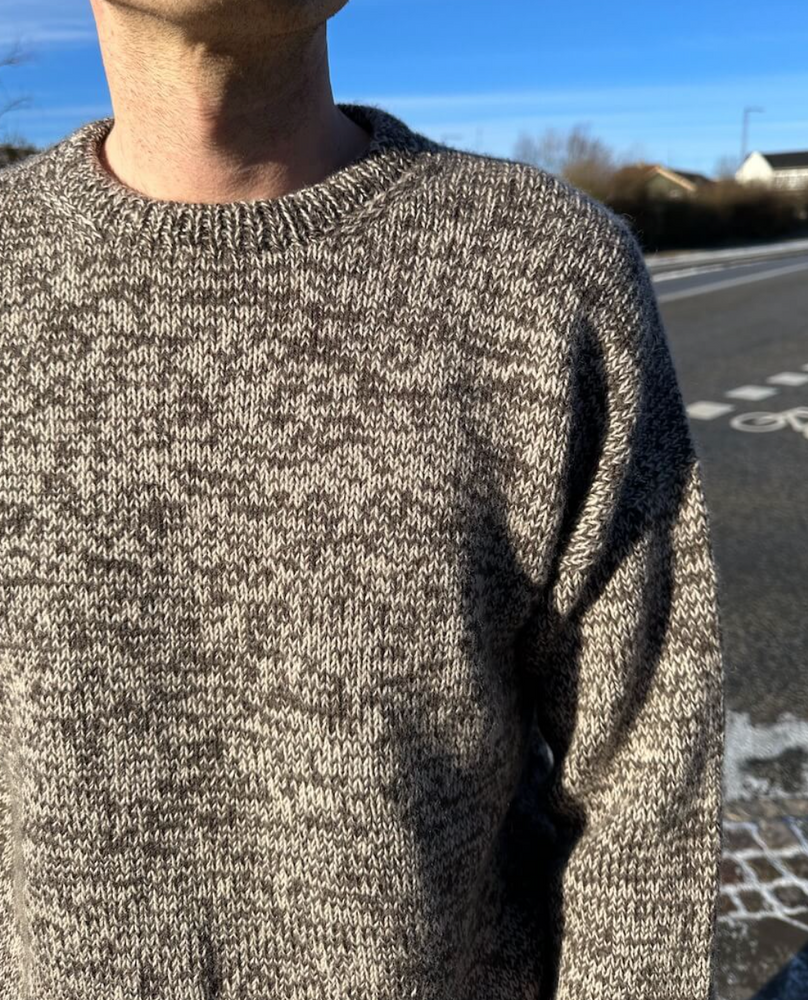 Melange Sweater Man - Papir - PetiteKnit - Garntopia