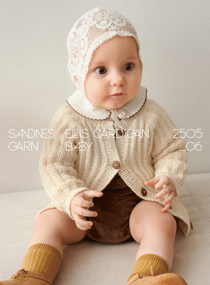 2505 - Sommerbaby - Nr. 6 Ellis Cardigan Baby - Sandnes garn - Garntopia