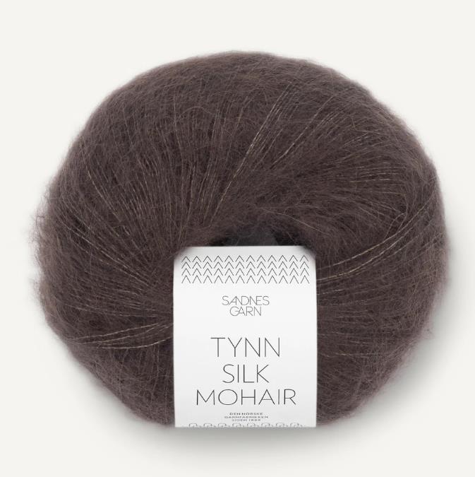 3880 Mørk Sjokolade -	Tynn Silk Mohair - Sandnes garn - Garntopia