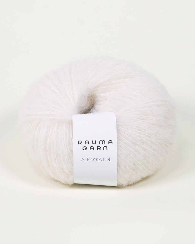 811 Hvit   -	Alpakka Lin - Rauma Garn - Garntopia