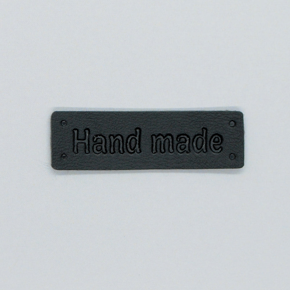 Sewing tag Hand made - Black