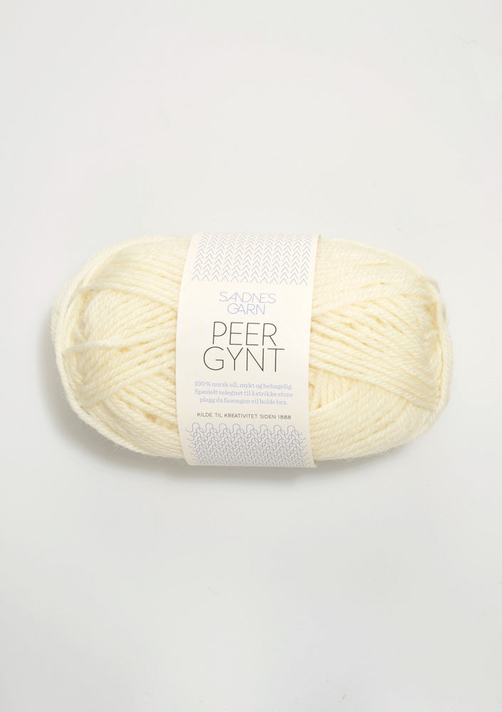 1002 Hvit -	Peer Gynt - Sandnes garn - Garntopia