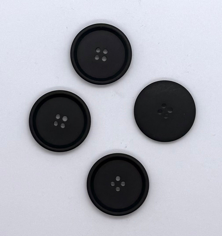 Knapp, Sort - Resin - 30 mm