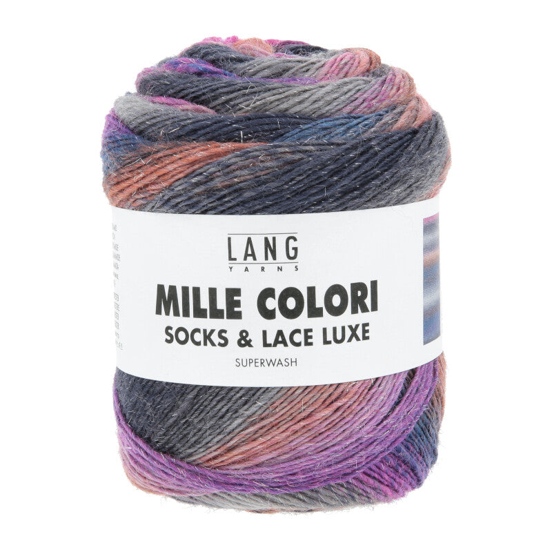 218 Violet/Grey -	MILLE COLORI SOCKS & LACE LUXE - Lang Yarns - Garntopia