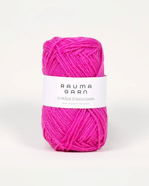 171 Rosa -	3-tr Strikkegarn - Rauma Garn - Garntopia