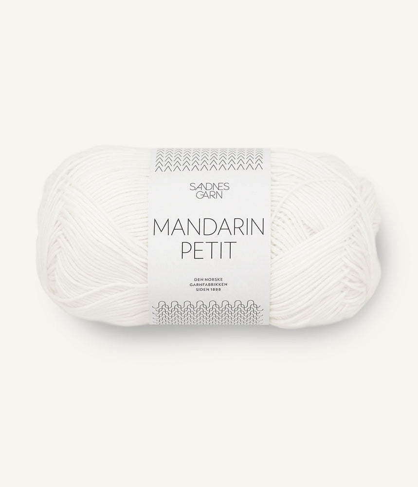 1002 Hvit - Mandarin Petit - Sandnes garn - Garntopia