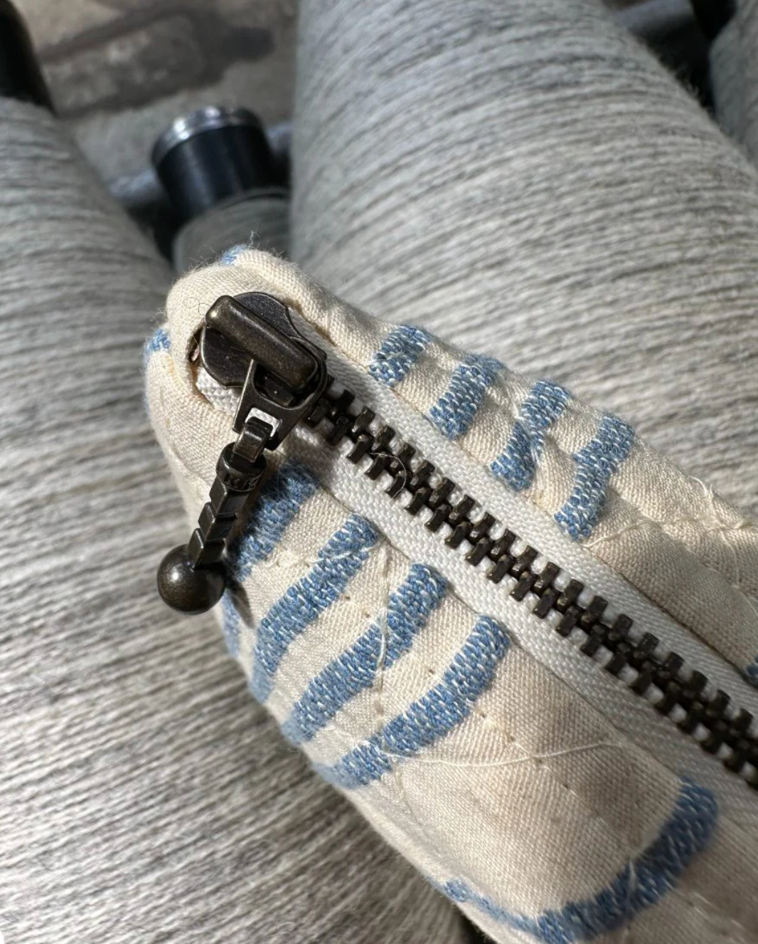 Knitter´s Tool Purse - Striped Seersucker - PetiteKnit - Garntopia