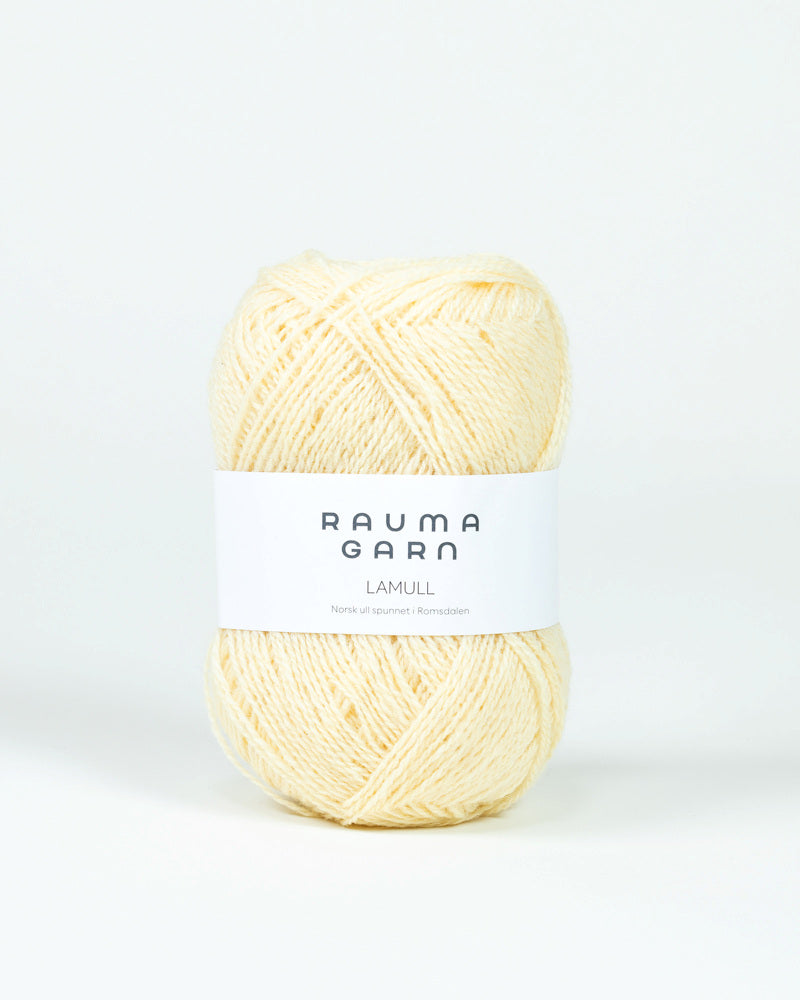 L4095 Kremgul -	Lamullgarn - Rauma Garn - Garntopia