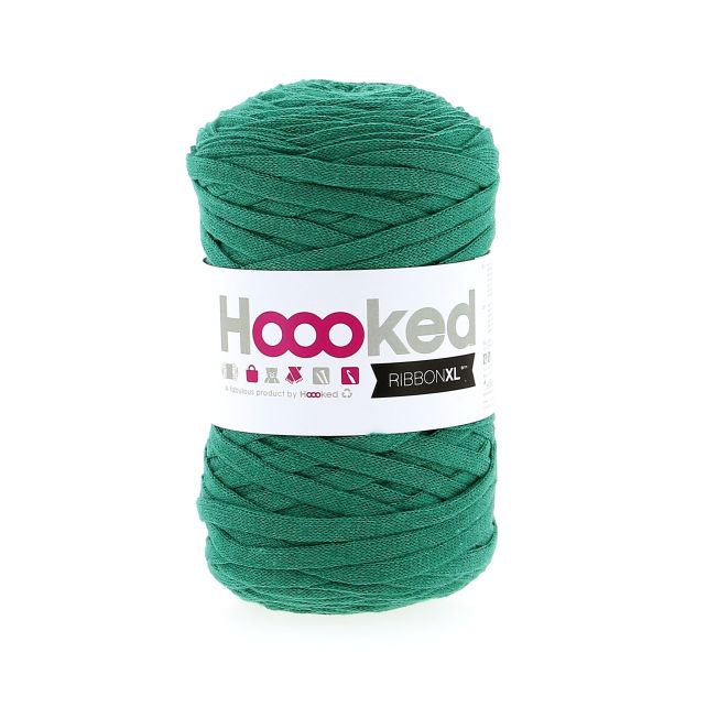 Lush Green -	Ribbon XL Solid - Hoooked Yarn - Garntopia