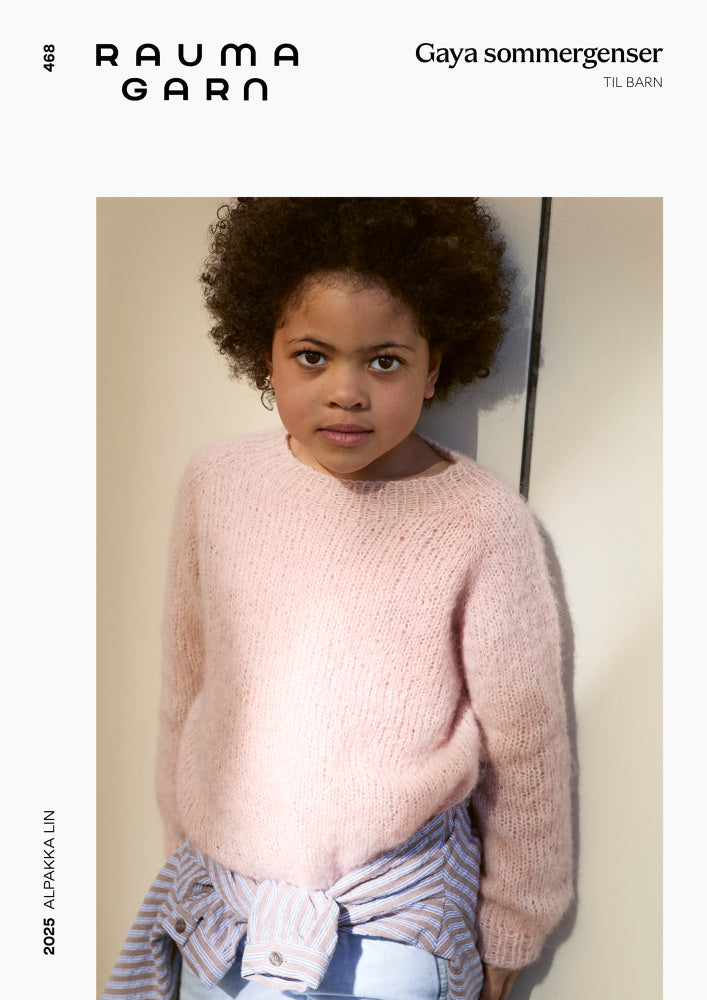 468 Gaya sommergenser, barn - papiroppskrift - Rauma Garn - Garntopia