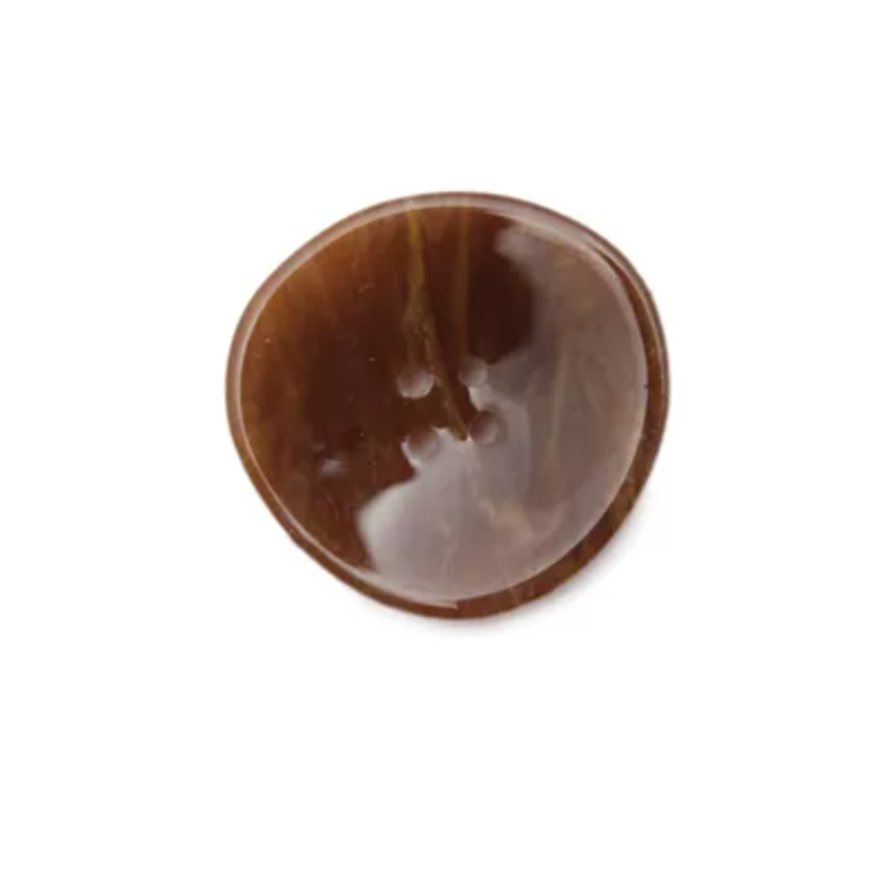 Knapp Brun, marmorert - 25 mm - KN398 - Kort & Godt - Garntopia