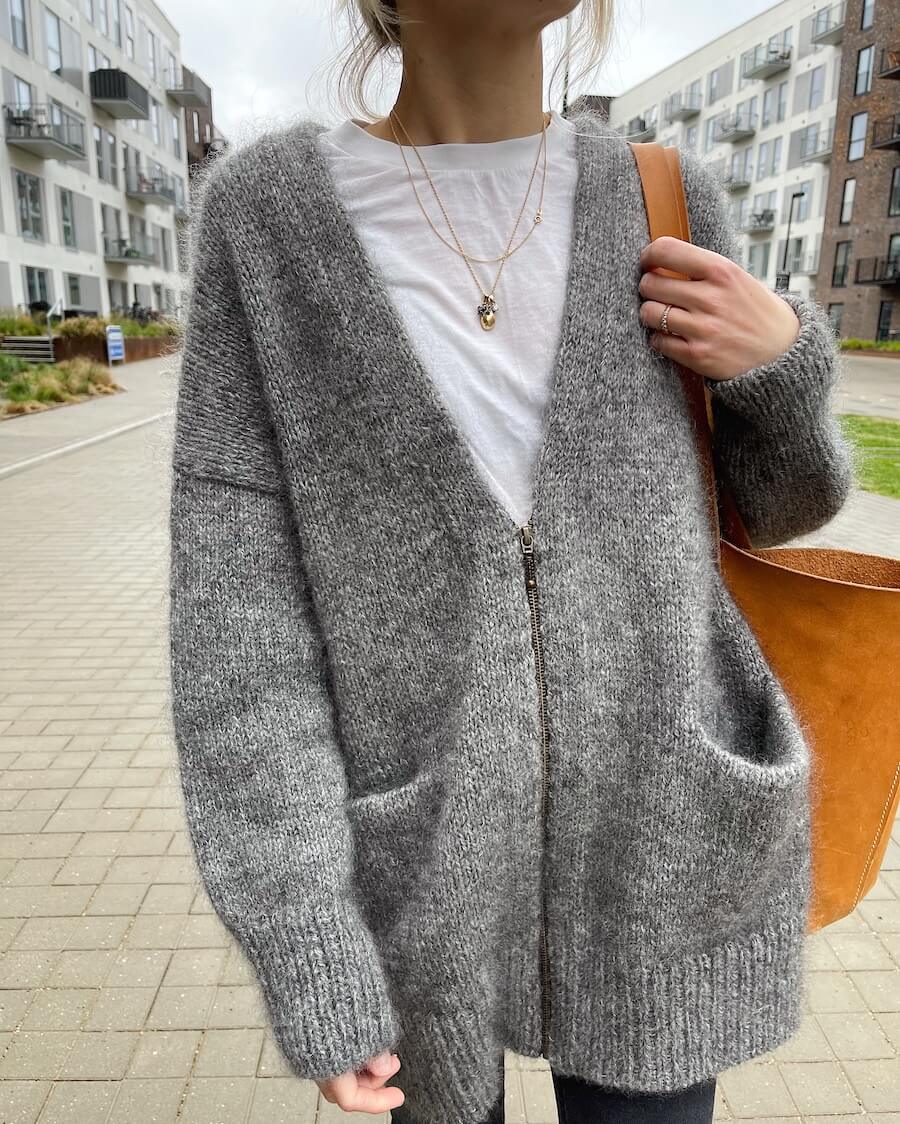 Zipper Jacket - Papir - PetiteKnit - Garntopia